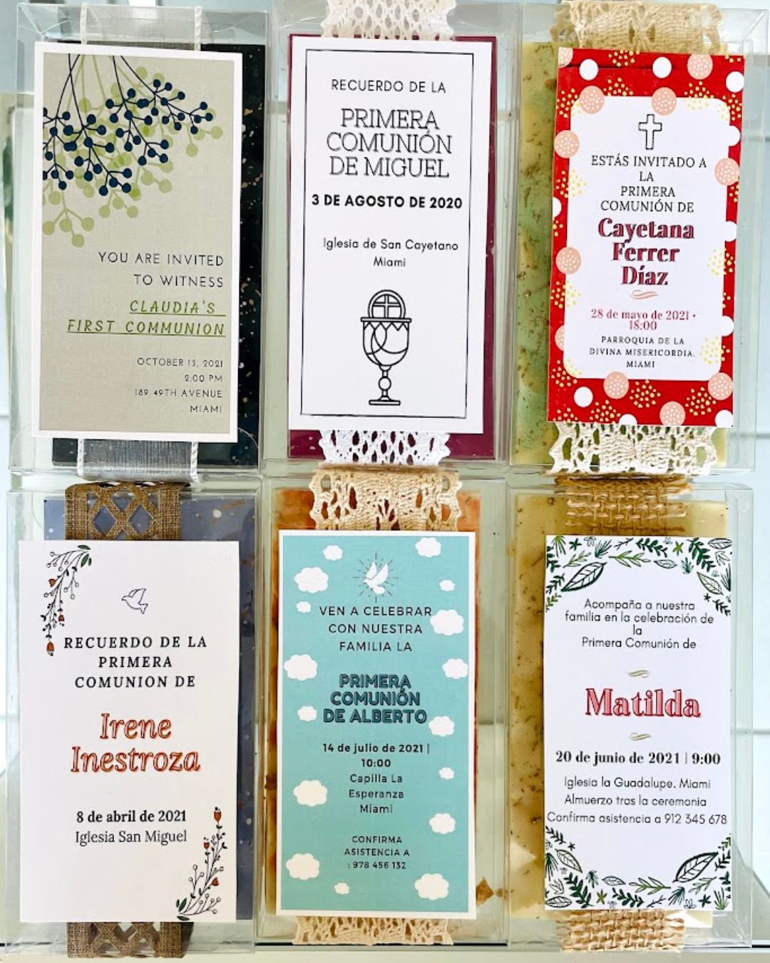 Tabletas de Chocolate Primera Comunión